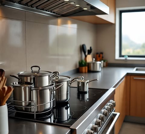 High-End Steel Kitchen